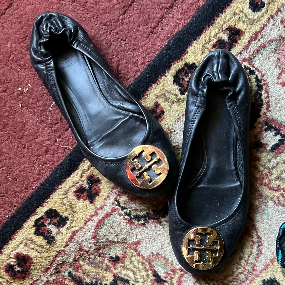 Tory Burch Black Slip Ons